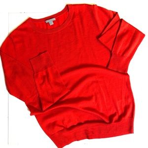COS Wool and Silk Sweater Orange/Red